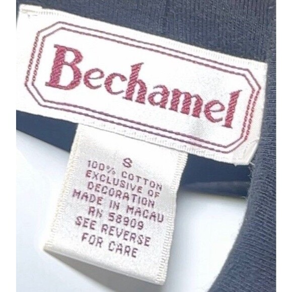 Vintage Bechamel Embroidered 3D Ugly Christmas Sweater Shirt Cat by Fire Size S - Picture 10 of 12